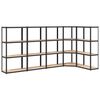 vidaXL 4-Layer Shelves 5 pcs Anthracite Steel&Engineered Wood