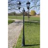 vidaXL Garden Light Post 2-arms 230 cm Dark Green/Black Aluminium