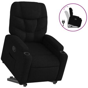 vidaXL Stand up Recliner Chair Black Fabric