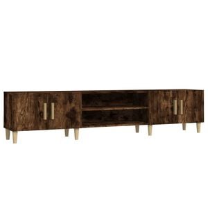 vidaXL TV Cabinet Smoked Oak 180x31,5x40 cm Engineered Wood