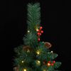 vidaXL Artificial Hinged Christmas Tree 300 LEDs 180 cm