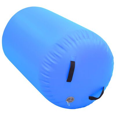 vidaXL Inflatable Gymnastic Roll with Pump 100x60 cm PVC Blue