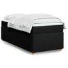 vidaXL Box Spring Bed with Mattress Black King Single Fabric