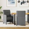 vidaXL Dining Chairs with Wheels 2 pcs Dark grey 57 x 67 x 95 cm