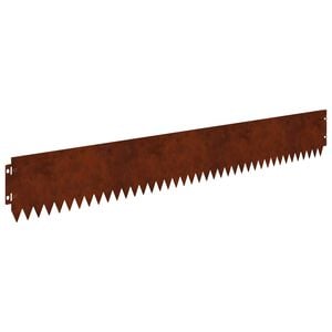 vidaXL Lawn Edging 20 pcs 103 x 15 cm Steel Rusty