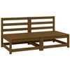 vidaXL Middle Sofa | Honey brown | Solid pinewood | Medium | Modular