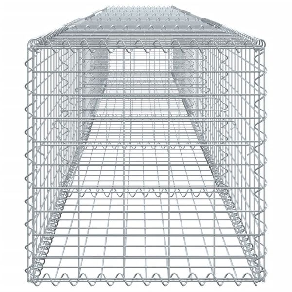 vidaXL Gabion Basket with Cover 600x50x50 cm Galvanised Iron