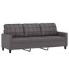 vidaXL 4 Piece Sofa Set with Cushions Grey Faux Leather