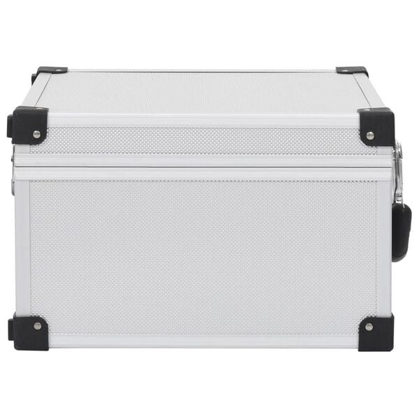 vidaXL CD Case for 40 CDs Aluminium ABS Silver