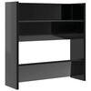 vidaXL Wall Shoe Cabinets 4 pcs High Gloss Black 60x18x60 cm Engineered Wood