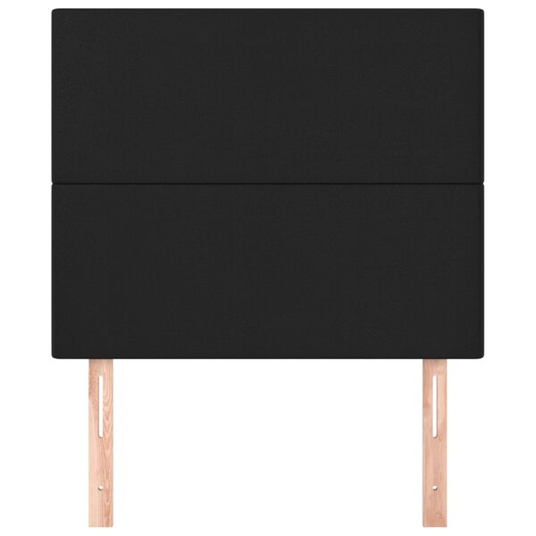 vidaXL Headboard Black 100x5x118/128 cm Faux Leather