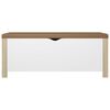 vidaXL Storage Box with Cushion White & Sonoma Oak 105x40x45 cm (US only)