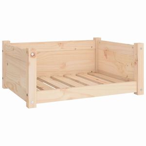 vidaXL Dog Bed 65.5x50.5x28 cm Solid Pine Wood