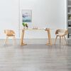 vidaXL Dining Chair Cream Bent Wood and Faux Leather