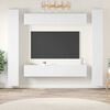 vidaXL 6 Piece TV Cabinet Set White Engineered Wood
