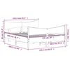 vidaXL Bed Frame without Mattress 150x200 cm King Size Solid Wood Pine