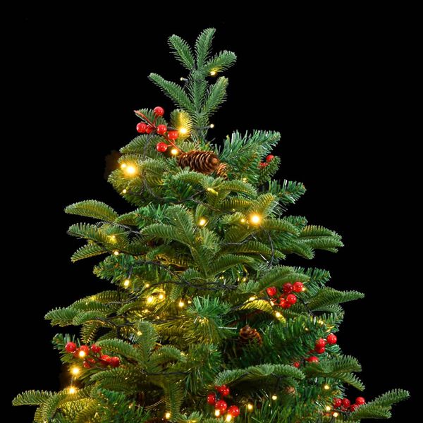 vidaXL Artificial Hinged Christmas Tree 300 LEDs 180 cm