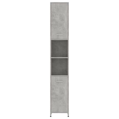 vidaXL 4 Piece Bathroom Furniture Set Concrete Grey