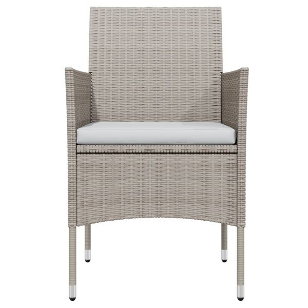 vidaXL 7 Piece Garden Dining Set with Cushions Beige and Black