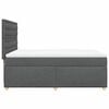 vidaXL Box Spring Bed with Mattress Dark Grey Double Fabric