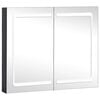 vidaXL Bathroom Cabinet | Anthracite | MDF, Glass | Medium | Bathroom Cabinet