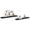 vidaXL Floating Wall Shelves 2 pcs Black 120x23.5x3.8 cm MDF