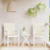vidaXL Garden Lowback Chair Cushions 2 pcs Cream 100x50x3 cm Oxford Fabric