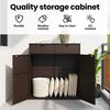 vidaXL Garden Storage Cabinet Brown 105x55x113 cm Poly Rattan