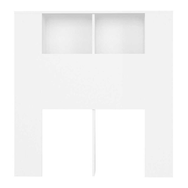 vidaXL Headboard Cabinet White 100x18.5x102.5 cm