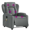 vidaXL Electric Massage Recliner Chair Dark Grey Fabric
