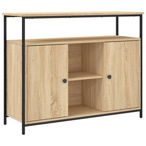 vidaXL Sideboard Sonoma Oak 100x35x80 cm Engineered Wood