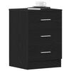 vidaXL Bedside Cabinet Black Oak 38x35x55 cm Engineered Wood