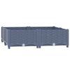 vidaXL Raised Bed | Blue Grey | Polypropylene | 80x80x23 cm | Planters
