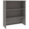 vidaXL Top For Highboard | Light grey | Solid pine wood, MDF | 85x35x100 cm