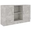 vidaXL Sideboard Concrete Grey 120x30,5x70 cm Engineered Wood