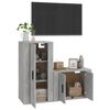 vidaXL 2 Piece TV Cabinet Set Concrete Grey Engineered Wood