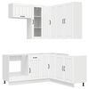 vidaXL Kitchen Unit LUCCA 8 pcs White Engineered Wood