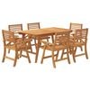 vidaXL 7 Piece Garden Dining Set Solid Wood Acacia