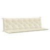 vidaXL Garden Bench Cushion Cream White 200x(50+50)x7cm Oxford Fabric