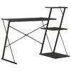 vidaXL Desk with Shelf Black 116x50x93 cm