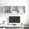 vidaXL Wall-mounted TV Cabinet White 37x37x107 cm Engineered Wood
