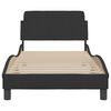 vidaXL Bed Frame with Headboard "Dover" Black 90x190 cm Velvet