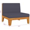 vidaXL 5 Piece Garden Lounge Set with Cushions Solid Acacia Wood