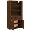 vidaXL Highboard Brown Oak Engineered Wood