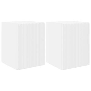 vidaXL TV Wall Cabinet 2 pcs White Engineered Wood