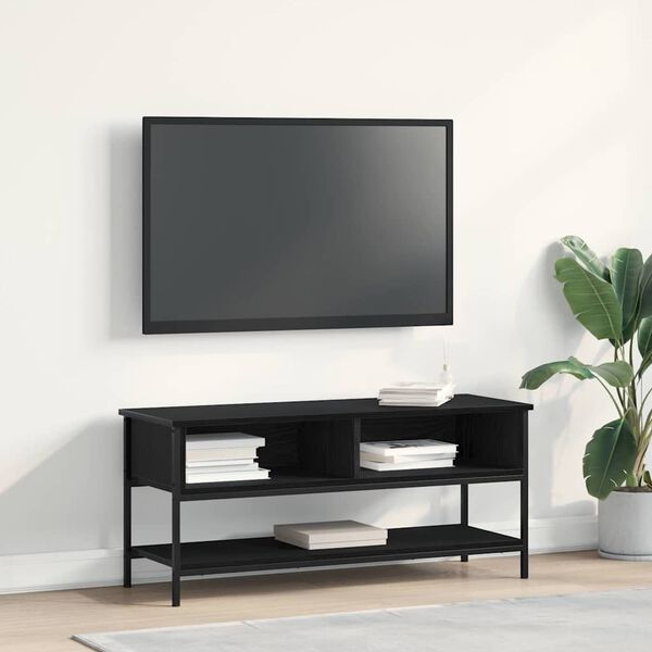 vidaXL TV Cabinet Set Black Oak 100 x 35 x 45 cm Engineered Wood