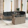 vidaXL Garden Sofa Set with Cushion with Storage Manual 9 pcs Grey