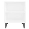 vidaXL Bed Cabinets with Metal Legs 2 pcs White 40x30x50 cm