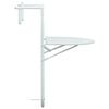 vidaXL Hanging Balcony Table White 60x64x83.5 cm Plastic Rattan Look