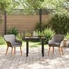 vidaXL Garden Dining Set with Cushion 3 pcs Grey Poly Rattan